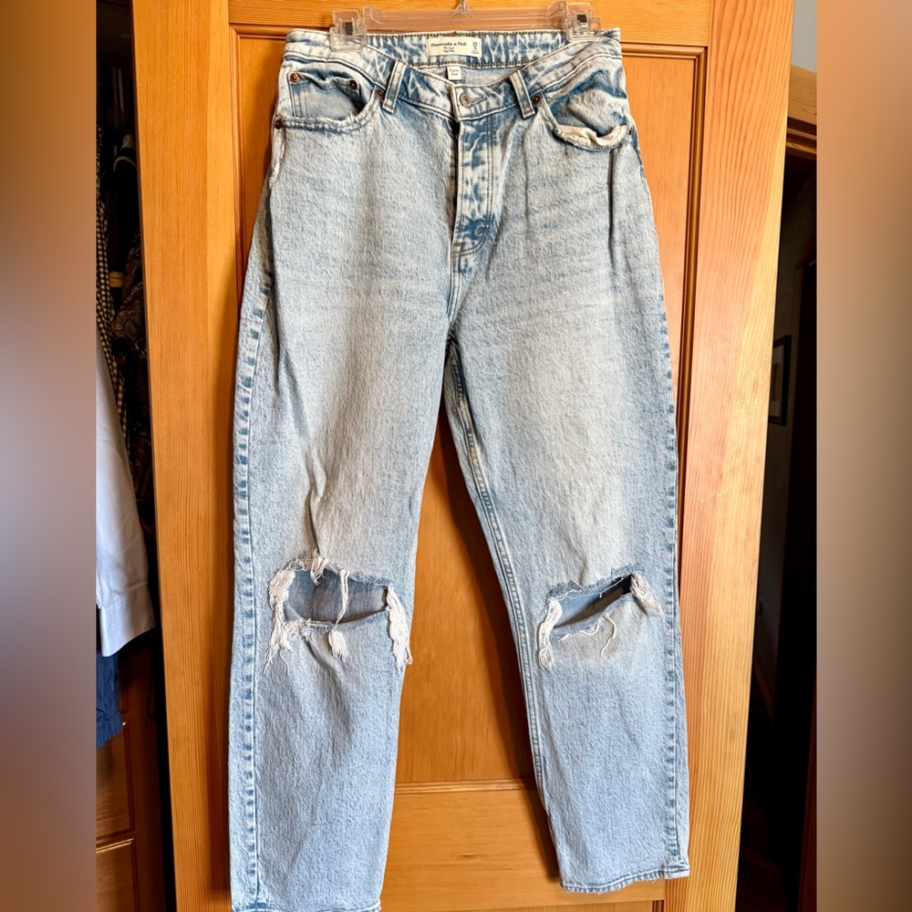 Abercrombie & Fitch The Dad High Rise Blue Jeans 29/8